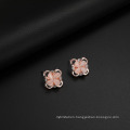 Girl′s Fashion Pink Flower Shaped Opal Bead Jewelry Set